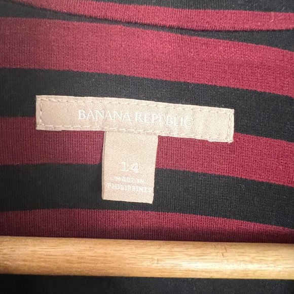 Banana Republic Striped Schoolboy Blazer in Black/Claret - Picture 2 of 7